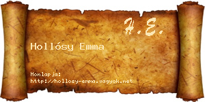 Hollósy Emma névjegykártya