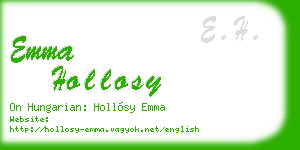 emma hollosy business card