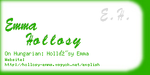 emma hollosy business card